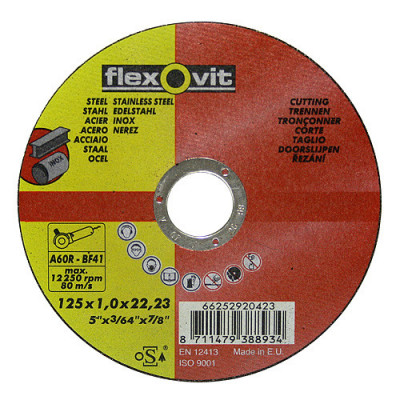Disc FlexOvit 20425 150x1,6 A46R-BF41, disc de tăiere pentru metal și oțel inoxidabil foto