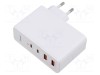 Alimentator pulsatoriu BASEUS 5-20V DC 100W alb cu &icirc;ncărcare rapidă USB-C și USB-A