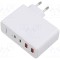 Alimentator pulsatoriu BASEUS 5-20V DC 100W alb cu &icirc;ncărcare rapidă USB-C și USB-A