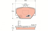 TRW GDB1365 COTEC set placute frana,frana disc