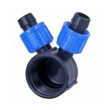 Cumpara ieftin Imbinare pentru teava picurare cu piulite, 2 cai de 16 mm x 1&quot;