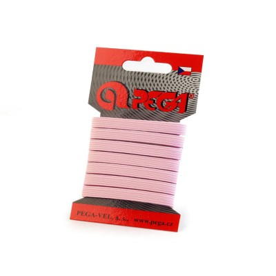 Elastic simplu plat, latime 6.6 mm, lungime 5 m, Roz deschis foto