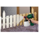 Pistol de vopsit Parkside 450W, Recipient de vopsea 1200 ml, Tehnologie HVLP ,pentru vopsele, lacuri si baituri cu o vascozitate de pana la 70 DIN-sec