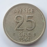 Suedia 25 &ouml;re 1961 argint