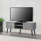 Comoda TV Eskilstuna BO efect beton/negru [en.casa] HausGarden Leisure