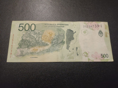 Bancnota Argentina 500 Pesos foto