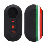 Husa Cheie Auto pentru Fiat/Lancia, 3 Butoane, Kwmobile, Silicon, Multicolor, 44440.34