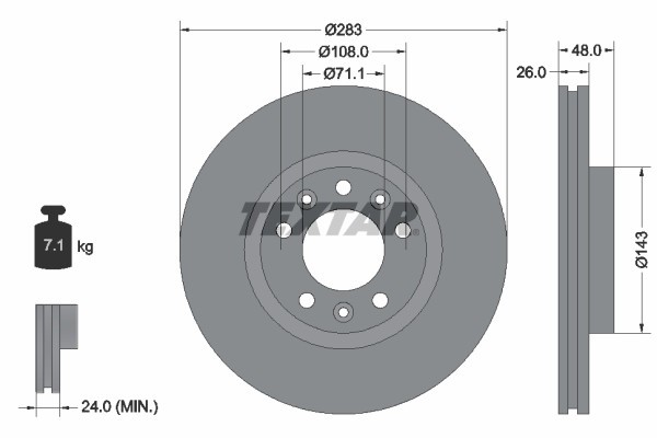 TEXTAR 92232503 PRO Disc frana
