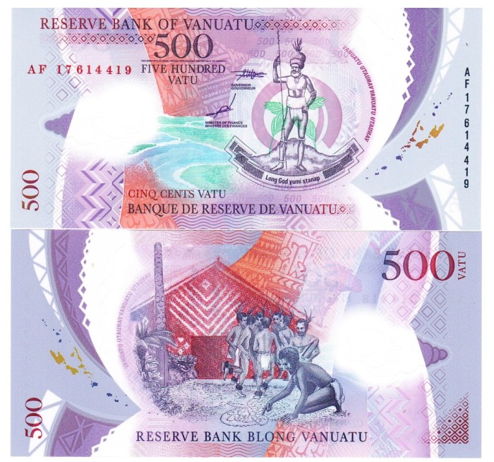 Vanuatu 500 Vatu 2017 P-17 Polimer Comemorativa UNC