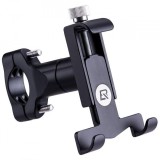 Cumpara ieftin Suport de telefon pentru bicicleta, 6.5 x 2.1 x 7 cm, aliaj din aluminiu, negru