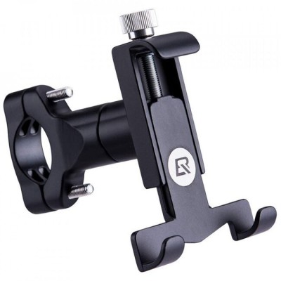 Suport de telefon pentru bicicleta, 6.5 x 2.1 x 7 cm, aliaj din aluminiu, negru foto
