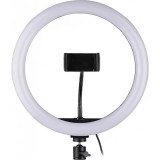 Lampa Circulara Ring Light cu Suport de Telefon, 10 Trepte pentru Reglaj si 7 Culori cu 3 Tipuri de Lumina