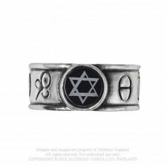 Inel simboluri alchemice, steaua lui David, Principia Alchemystica foto