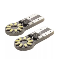 Set Becuri LED auto T10 W5W 12V 3W alb-rece Canbus set 2buc pentru interior / portbagaj CarGuard CAN126