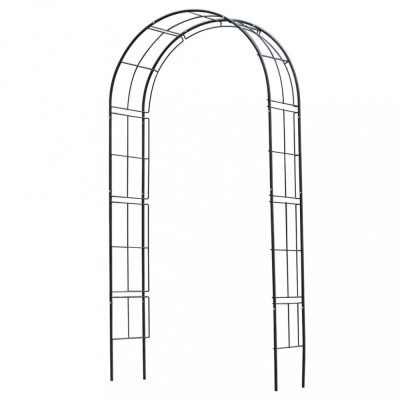 Arcadă de grădină, negru, 229 x 38 x 113 cm, metal foto