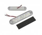 Lampa Pozitie LED Alba 12-24V, 6 LED SMD, 128mm x 20mm, Universala Auto Utilitare Camioane