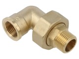Cot 90&deg; dublu conector conic GEBO 98-4BR, tată-mamă, &icirc;mbinare termică BR