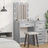 VidaXL Birou de Toaletă Gri Sonoma 50 x 41 x 135 cm Lemn compozit 865042