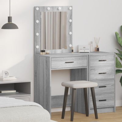 vidaXL Birou de Toaletă Gri Sonoma 50 x 41 x 135 cm Lemn compozit 865042 foto