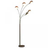 Lampă de podea, argintiu, 200 cm, 5 x E14, vidaXL