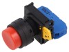 Comutator 22mm Poz.i 1 NO roşu cu acţionare prin apăsare