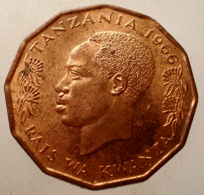 1.925 TANZANIA 5 SENTI 1966 XF