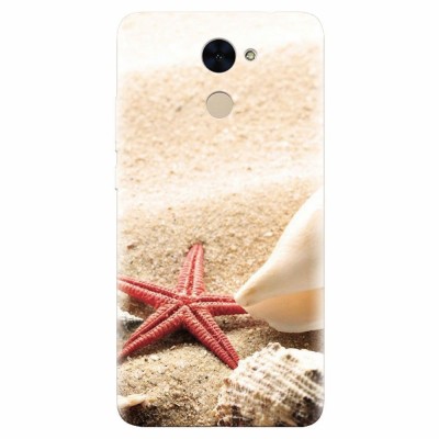 Husa silicon pentru Huawei Enjoy 7 Plus, Beach Shells And Starfish foto