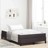 VidaXL Pat cu arcuri cu saltea Maro &icirc;nchis 120 x 190 cm țesătură