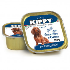 Pate Kippy dog, cu peste, orez si morcov, 150g foto