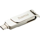 Memorie USB Hama C-Rotate Pro, USB-C 3.1/3.0, 256 GB, 90 MB/s, Argintiu