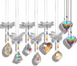 8 bucăți Fluturi Cristale Suncatcher Mărgele agățate Cristal colorat Dragonfly C