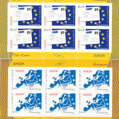 EUROPA 2008,SCRISOAREA,MINICOLI DE 6,Lp.1802b,2008, MNH ** ROMANIA.