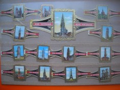 HOPCT LOT NR 15 - MONUMENTE DIN EUROPA -14 BUC-ETICHETE VECHI DE TRABUCURI -COLECTIE DE LUX-