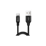 Baseus Lightning Yiven rezistent la curele Apple iPhone Cablu de date și &icirc;ncărcare 2A 1.2m negru (CALYW-01)