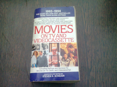 MOVIES ON TV AND VIDEOCASSETTE 1993-1994 - STEVEN H. SCHEUER (CARTE IN LIMBA ENGLEZA) foto