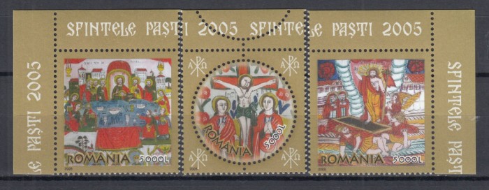 ROMANIA 2005 LP 1679 SFINTELE PASTI SERIE MNH