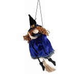 Figurina Vrajitoare Halloween textil multicolor III cm 28 H