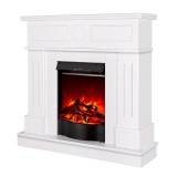Semineu electric Ambasador alb &amp; Corsica, Telecomanda, Efect 3D, Art Flame