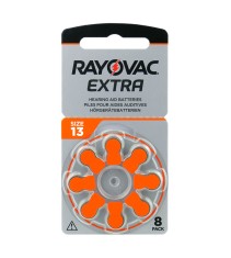 8 x baterii pentru aparate auditive Rayovac Extra 13 foto