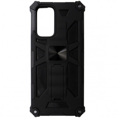 Husa antisoc plastic cu TPU, stand, fixare pe suport auto magnetic, neagra, pentru Xiaomi Redmi Note 10 Pro, Note 10 Pro Max foto