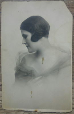 Portret domnisoara, foto cabinet 1927 foto