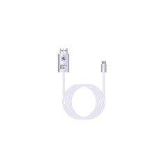 Cablu USB 3.1 Type C la HDMI 4K pentru dispozitivele cu mufa Tip C, Alb