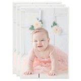 Rame foto colaj pentru masa 3 buc. argintiu 21x29,7 cm MDF