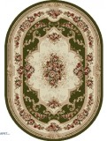Covor Oval Model Lotos 574-310, Marime 60 x 110 cm, Verde, Inaltime Fir 8 mm, Antialergic, Polipropilena, Living, Dormitor, Sufragerie, Birou