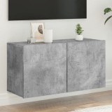 Cumpara ieftin Comodă TV de perete, gri beton, 80x30x41 cm