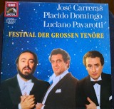Disc Vinil- Festival der Groosen Tenore - Jose Carreras-Placido Domingo-Luciano Pavarotti- EMI- 25 2939 1