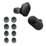 Set 8 Eartip kwmobile pentru Sony 1000XM3/WF-SP900/WF-SP510, Silicon, Gri, 60873.01