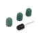 Set suport si 3 bucati smirghel rezerva pntru freza electrica unghii, 13*19mm, verde, granulatie 80