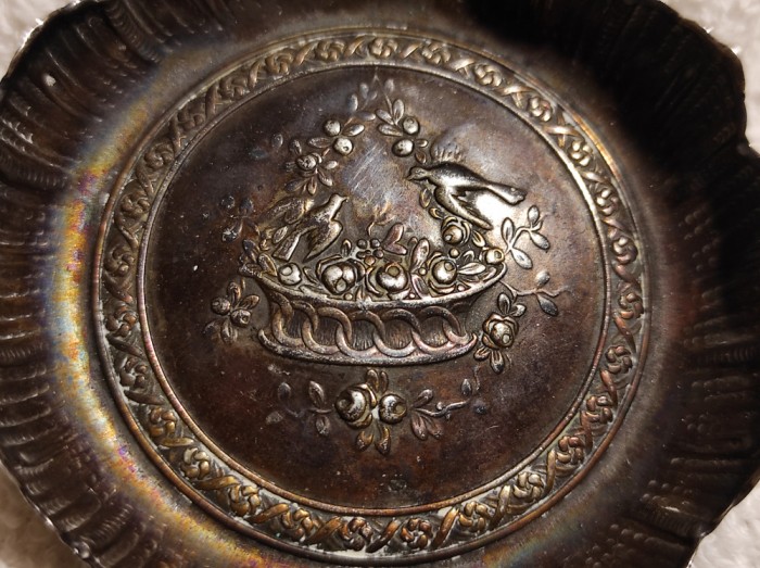 argint SET MASIV unic 2 FARFURII 1850 - 1900 BIEDERMEIER manopera EXCEPTIONALA