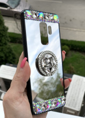Husa oglinda cu inel si pietricele pt. Samsung Galaxy S9 , S9+ , S9 Plus foto